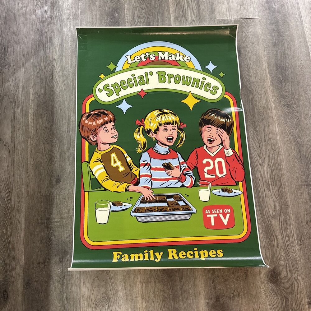 STEVEN RHODES LET'S MAKE SPECIAL BROWNIES - POSTER - 24" X 36" INCHES